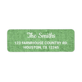 Etiqueta Verde Salvia Arpillera Moderno Rústico