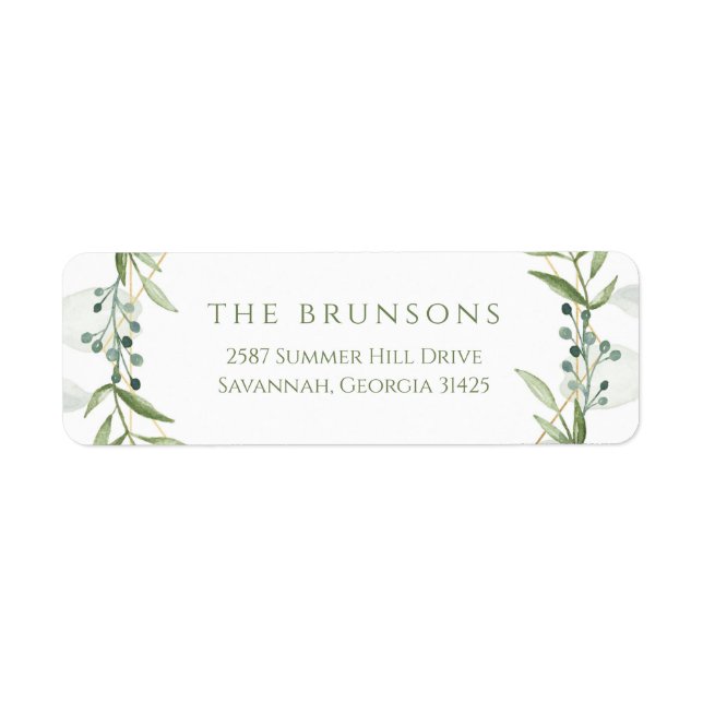 Etiqueta Verdor geométrico (Frente)