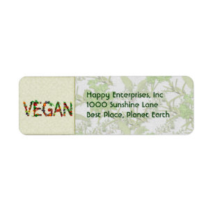 Etiqueta Verduras del vegano