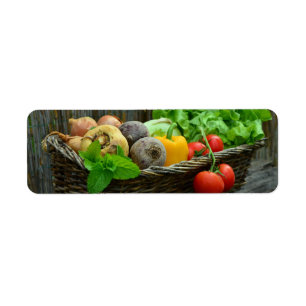 Etiqueta Verduras frescas de la granja