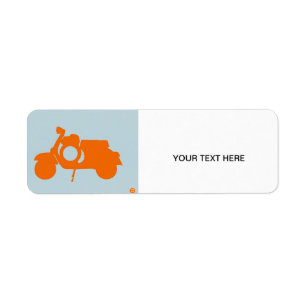 Etiqueta Vespa anaranjada