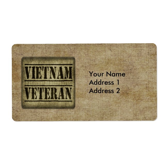 Etiqueta Veterano Ejército de Vietnam (Frente)