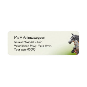 Etiqueta Veterinario del animal del campo
