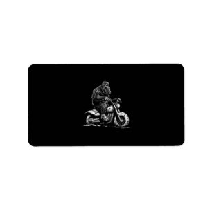 Etiqueta Viajando En Motocicleta Funny Sasquatch M