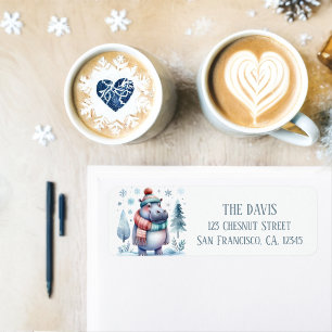 Etiqueta Vibes de invierno Hipopótamo - Dirección de retorn