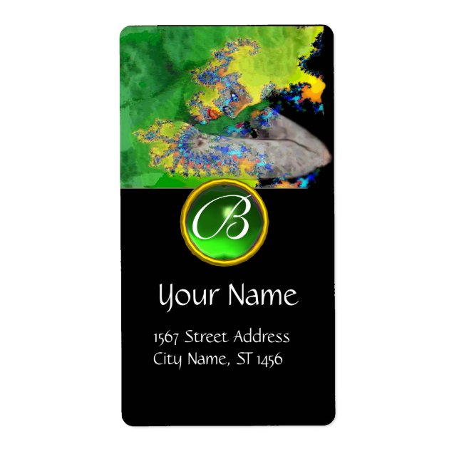 ETIQUETA VIBRACIONES DEL MONOGRAMA VERDE EMERALD (Frente)