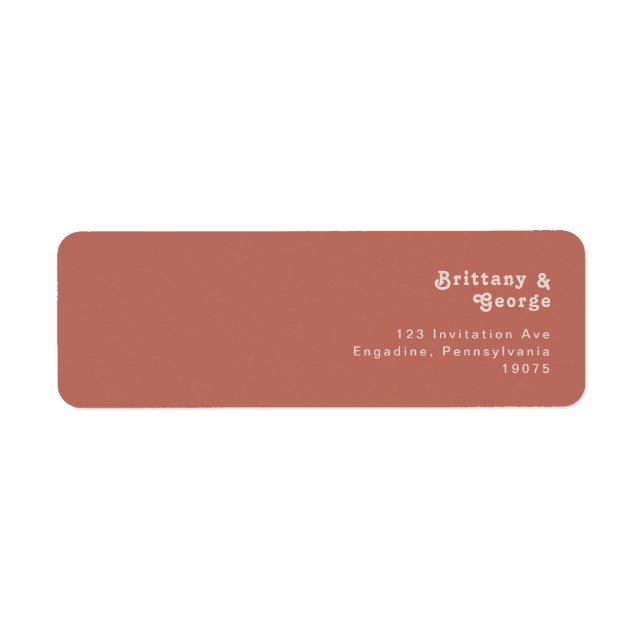 Etiqueta Videos retro simples | Dirección de devolución del (Frente)