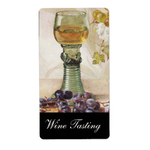 ETIQUETA VIDRIO DE VINO BLANCO ,VIEJO FIESTA DE VINEYARD DE