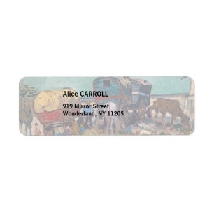 Etiqueta Vincent van Gogh - Caravanas, campamento gitano ce
