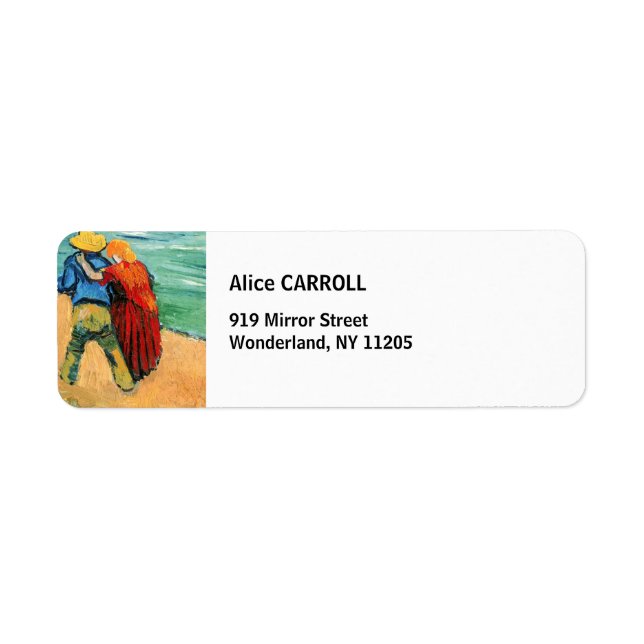 Etiqueta Vincent van Gogh - Dos amantes (Frente)