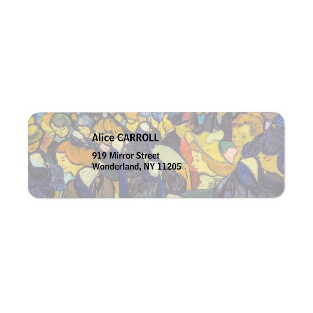 Etiqueta Vincent van Gogh - El salón de baile de Arles (Frente)
