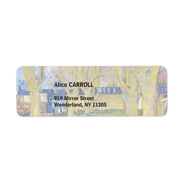 Etiqueta Vincent van Gogh - El tren azul (Frente)