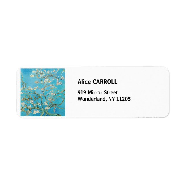 Etiqueta Vincent van Gogh - Flor de Almendro (Frente)