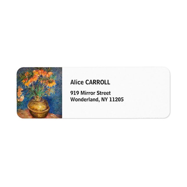 Etiqueta Vincent van Gogh - Fritillaries imperiales (Frente)