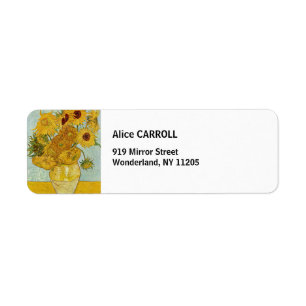 Etiqueta Vincent Van Gogh - Jarrón con doce girasoles
