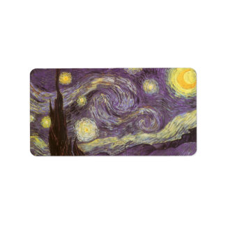 Etiqueta Vincent van Gogh - Noche Starry