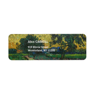 Etiqueta Vincent van Gogh - Paisaje en Crepúsculo