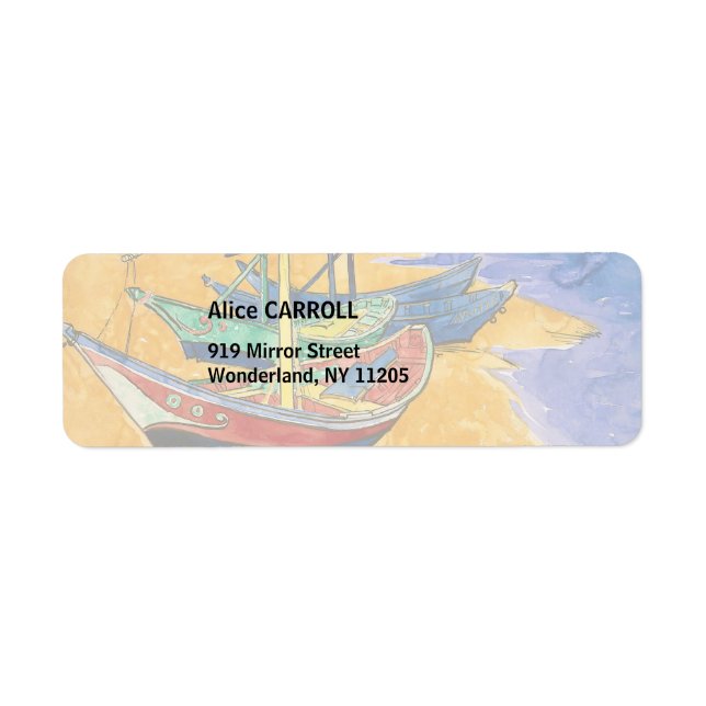 Etiqueta Vincent van Gogh - Pescadores en la playa (Frente)