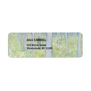 Etiqueta Vincent van Gogh - Sotobosque con dos figuras
