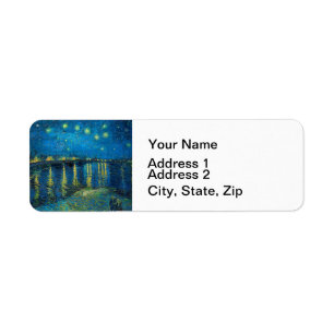 Etiqueta Vincent Van Gogh Starry Night Over the Rhone