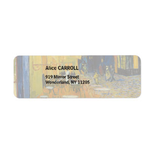 Etiqueta Vincent van Gogh - Terraza del Café por la Noche