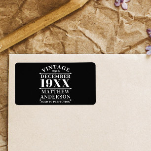 Etiqueta Viñeta personalizada de edad avanzada a perfección