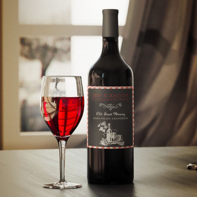 Etiqueta vinícola de compromiso italiano de época (Subido por el creador)