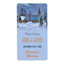 Etiqueta Vino de boda navideño