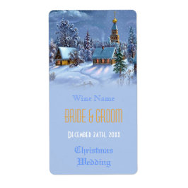 Etiqueta Vino de boda navideño