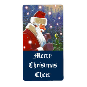 Etiqueta Vino de Cerveza casero Vacaciones Santa Cheer