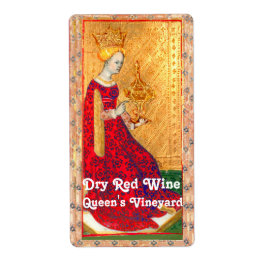 ETIQUETA VINO DE VINEYARIO DE QUEEN / TAROTES DE RENACIMIEN
