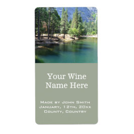 Etiqueta Vino del paisaje del Parque Nacional Yosemite