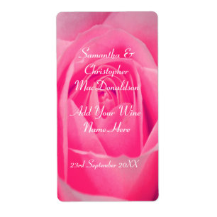 Etiqueta Vino florido rosa rosa rosa rosa brillante país