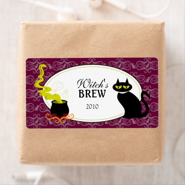 Etiqueta Vino Rojo Halloween / Vidrio (In situ)