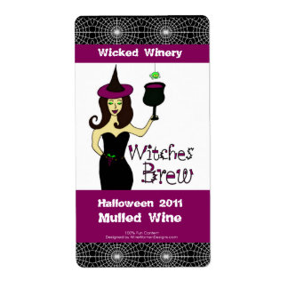 Etiqueta Vino "se abren las brujas" Vino de Halloween
