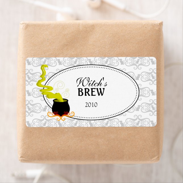 Etiqueta Vino Tinto de Halloween / Copa (In situ)