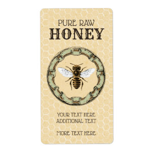 Etiqueta Vintage Bee Honey Jar 2