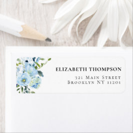 Etiqueta Vintage Blue Floral Bridal Shower