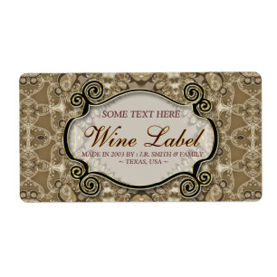 Etiqueta Vintage Cafe Latte Lace Boda Vinos Labores