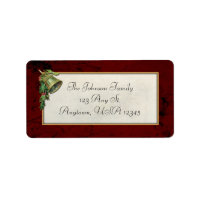 Vintage Christmas Bell y Holly