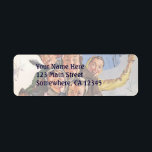 Etiqueta Vintage Christmas, Happy Family Toboggan Sledding<br><div class="desc">Ilustracion de la Vintage. Imagen de feriado navideño con una familia que se divierte durmiendo la montaña en la nieve y jugando el Día del Navidad. El abuelo está en el centro del trineo con una gran sonrisa, flanqueó a mi mamá, papá y los niños. La madre está saludando, el...</div>