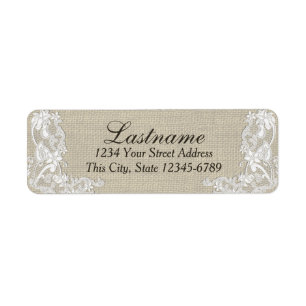 Etiqueta Vintage Country Floral Lace