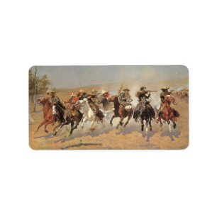 Etiqueta Vintage Cowboys (Vaqueros vintage), un salto para