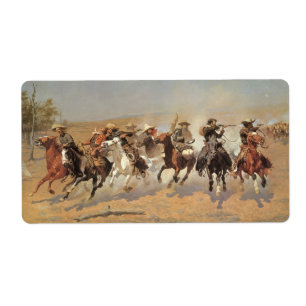 Etiqueta Vintage Cowboys (Vaqueros vintage), un salto para