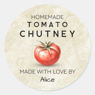 Etiqueta vintage de enlatado de chutney de tomate