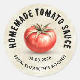 Etiqueta vintage de enlatado de Salsa de Tomate