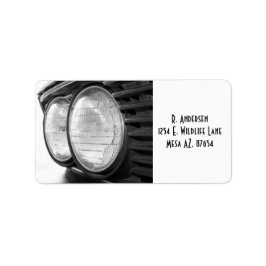 etiqueta vintage de faros BMW