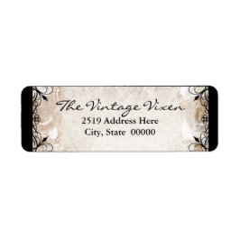 Etiqueta vintage de ironwork gótico y cráneo