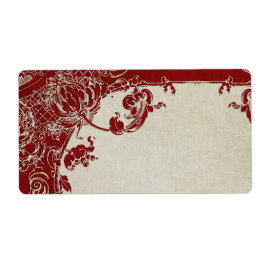 Etiqueta Vintage Elegance Boda Toile Floral Damask