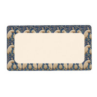 Vintage español Tile Animal Rabbit Tortoise Blue